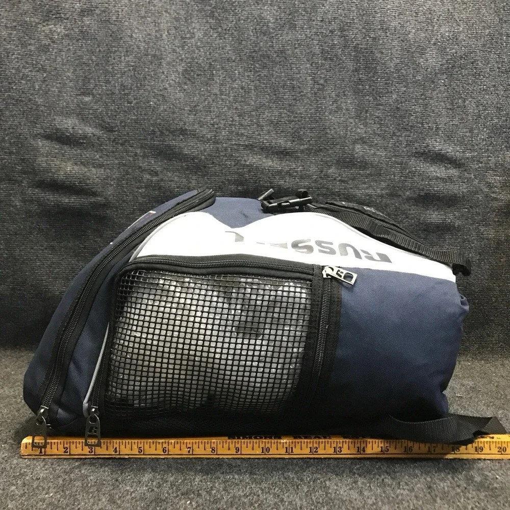 RUSSELL Athletic 116660WR-NVY Navy Blue & White Sports Backpack / Gym Swim Bag